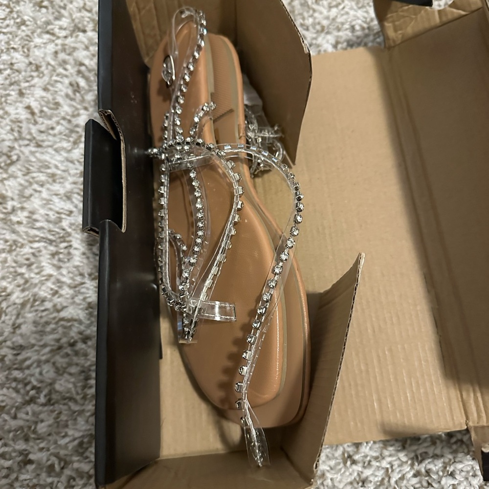 Silver Strappy Sandals - Picture 3 of 3